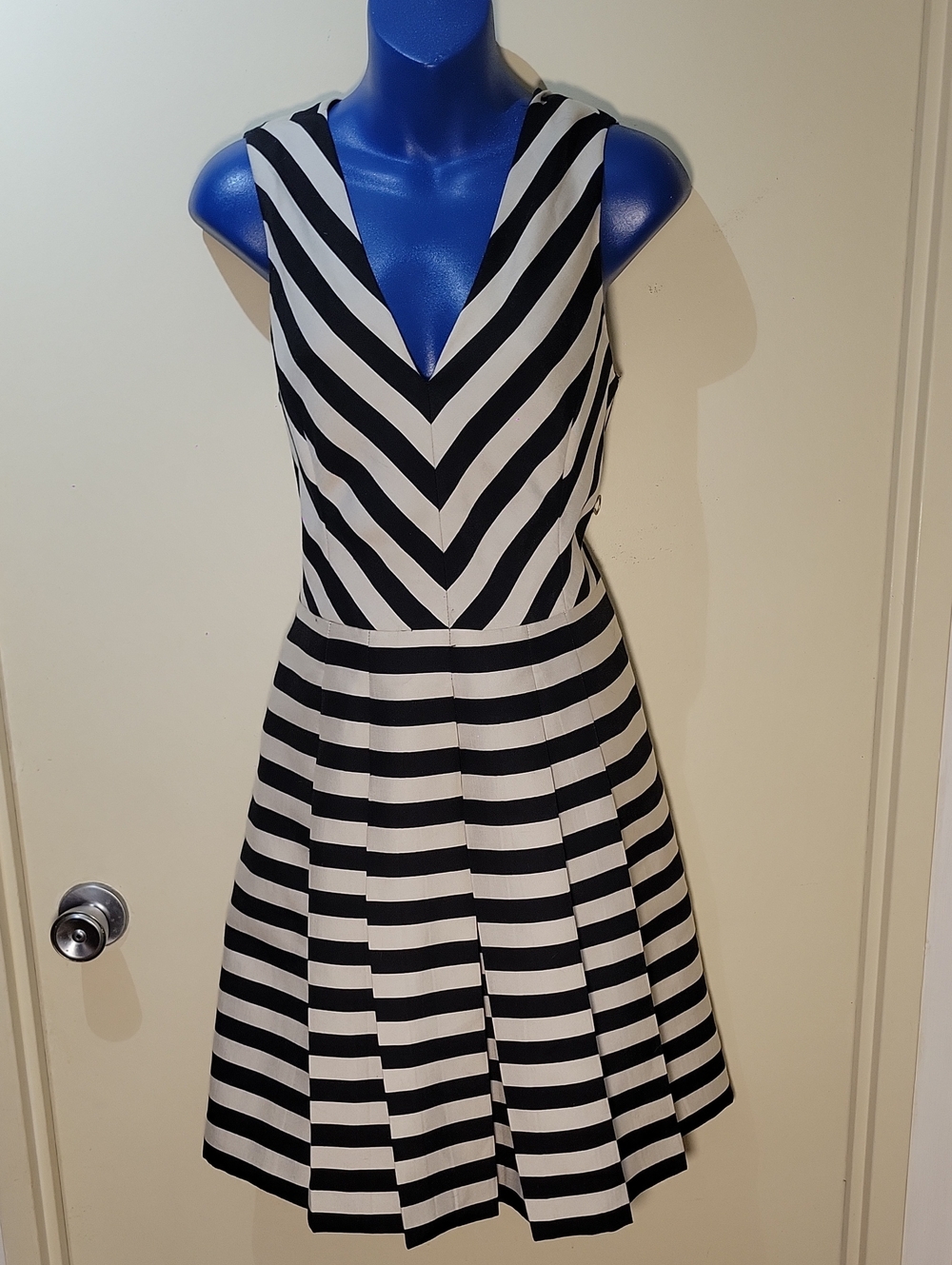 Black and White Striped Dress